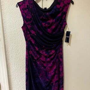 American Living Asymmetrical Dress in Purple and Pink